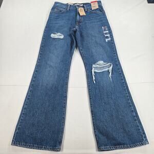 NWT Levi's Mid Rise '94 Baggy Bootcut‎ Distressed Western Jeans Women's Size 26